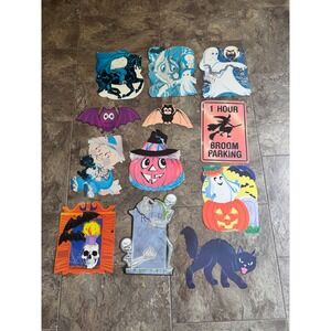Vintage Dennison Halloween Die-Cut Lot of 12 Antique Paper Ephemera Decorations‎
